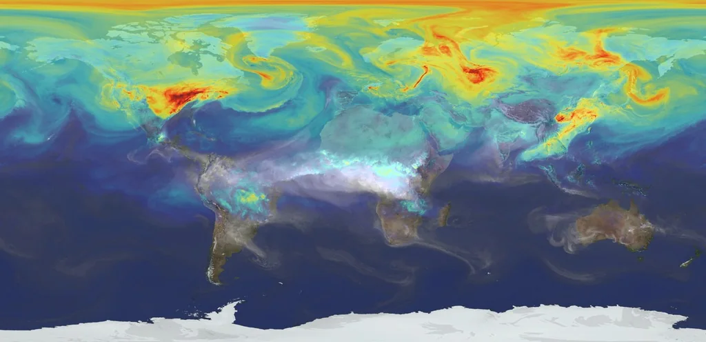 Simulación global del transporte de dióxido de carbono en la atmósfera